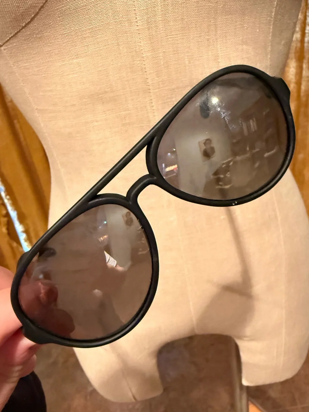 Kids Black Aviator Sunglasses by